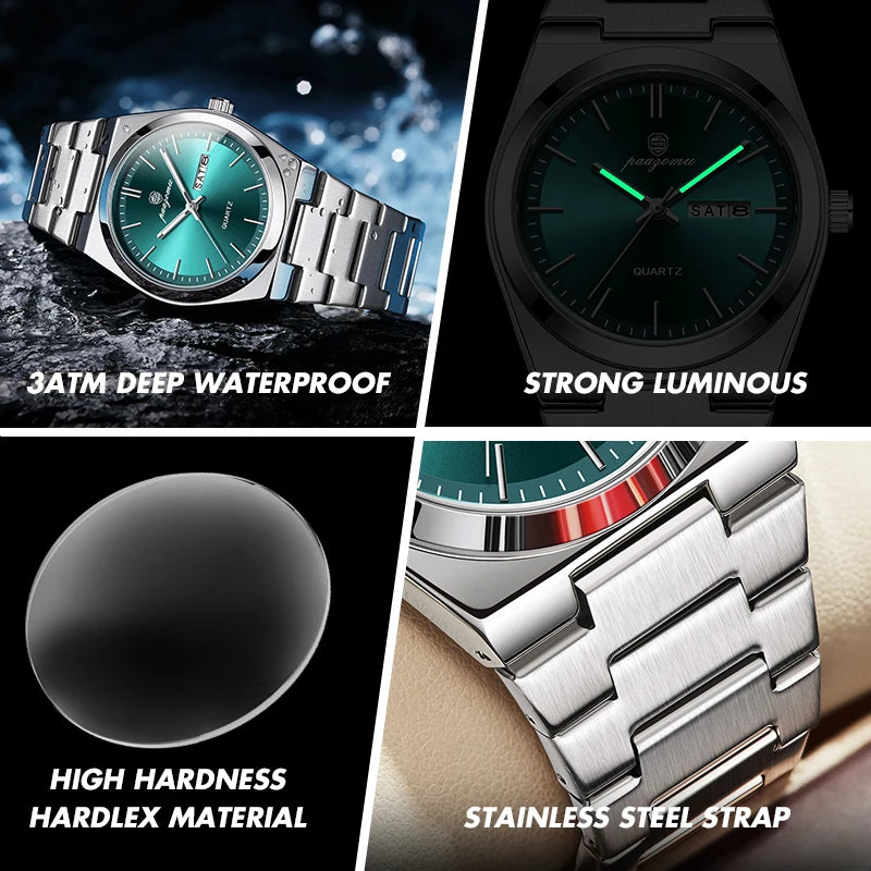 Luxury Stainless Steel Quartz Watch