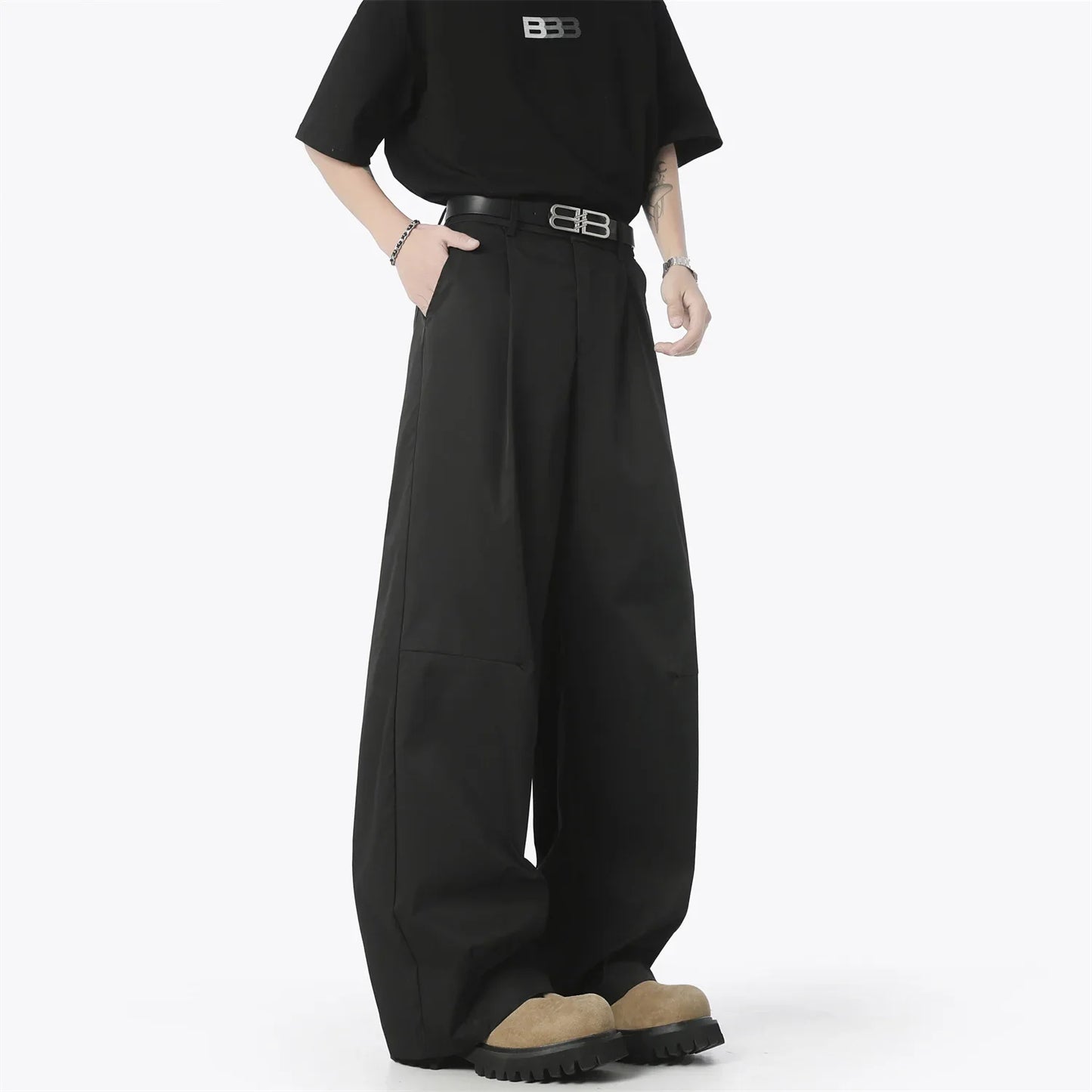 American Retro High-Waist Trousers