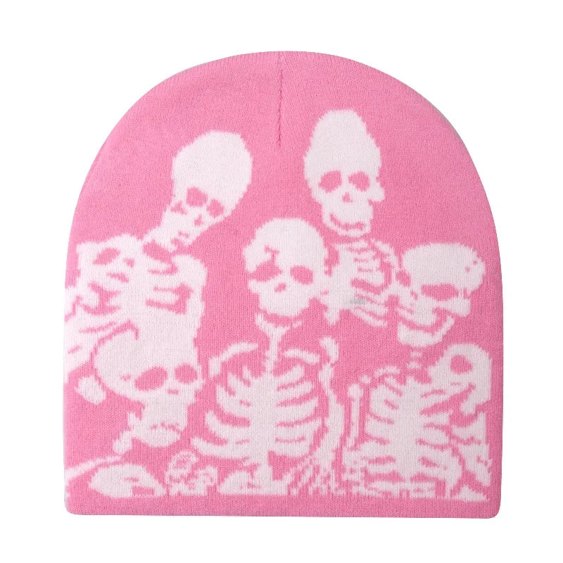 Y2K Skull Knit Beanie