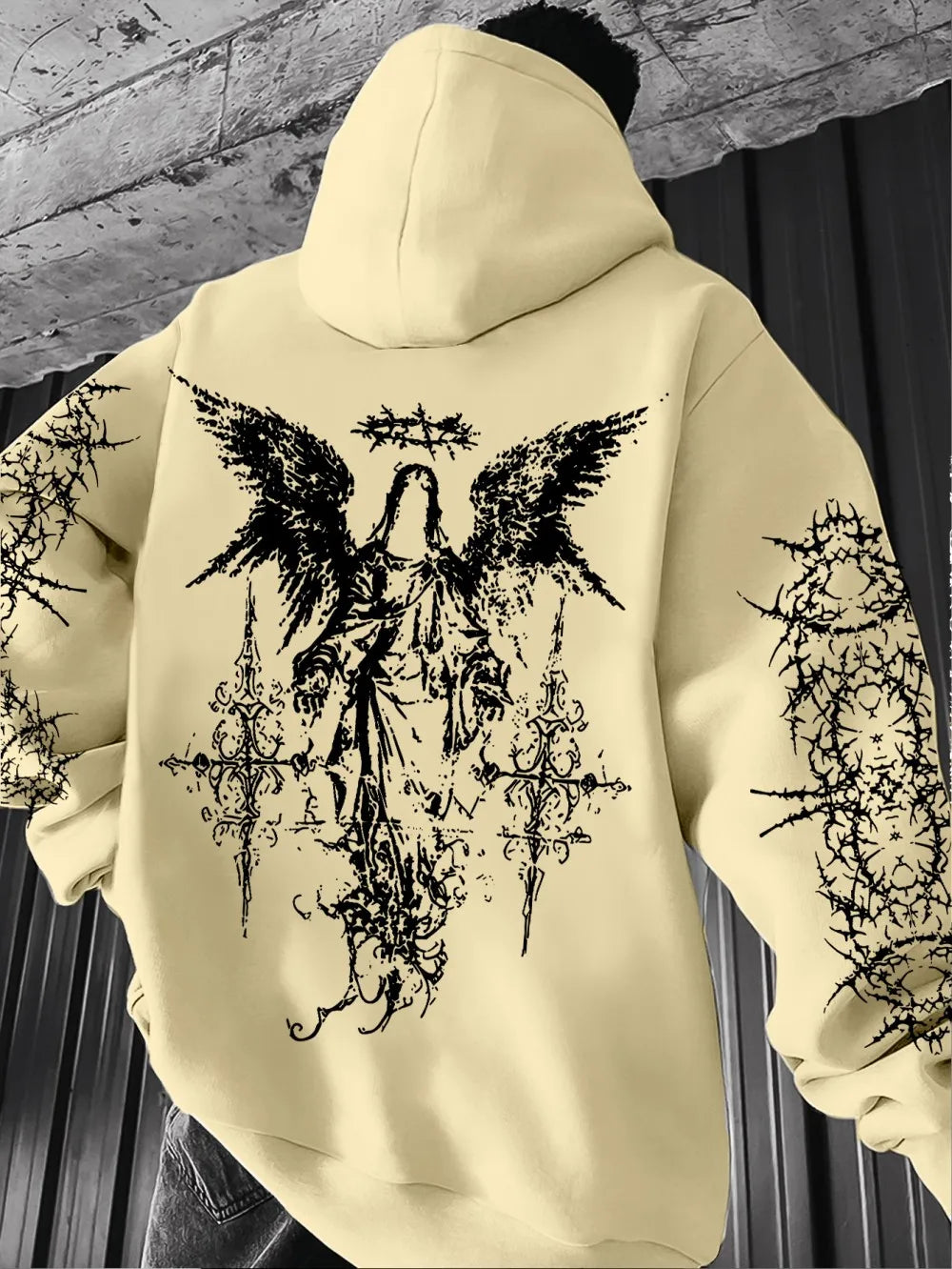 Gothic Angel Hoodie – Soft Streetwear Winter Style