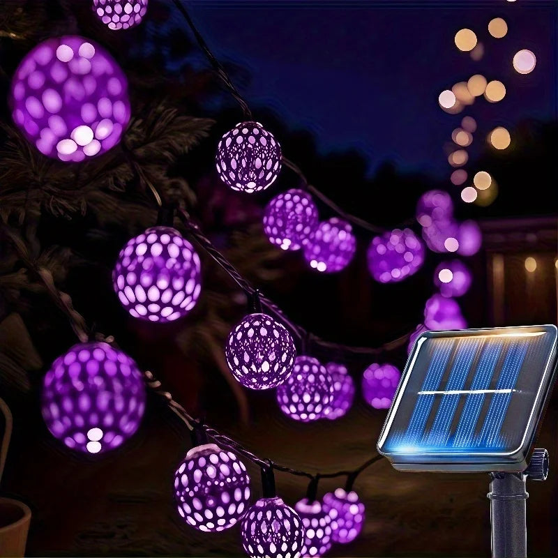 Aura Moroccan Solar Lantern-Ball Lights — Patio & Fence