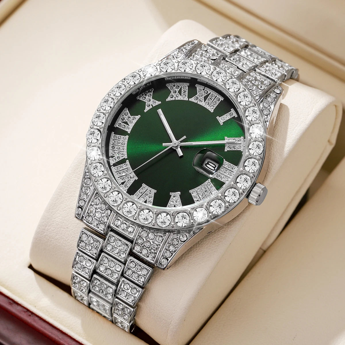 Diamond Style Stainless-Steel Watch