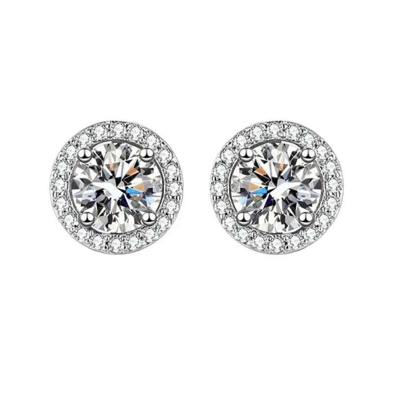 Moissanite Square Studs