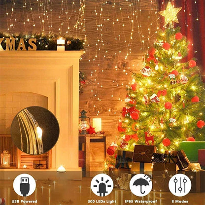 Aura Curtain Lights — USB Fairy-Light Curtain