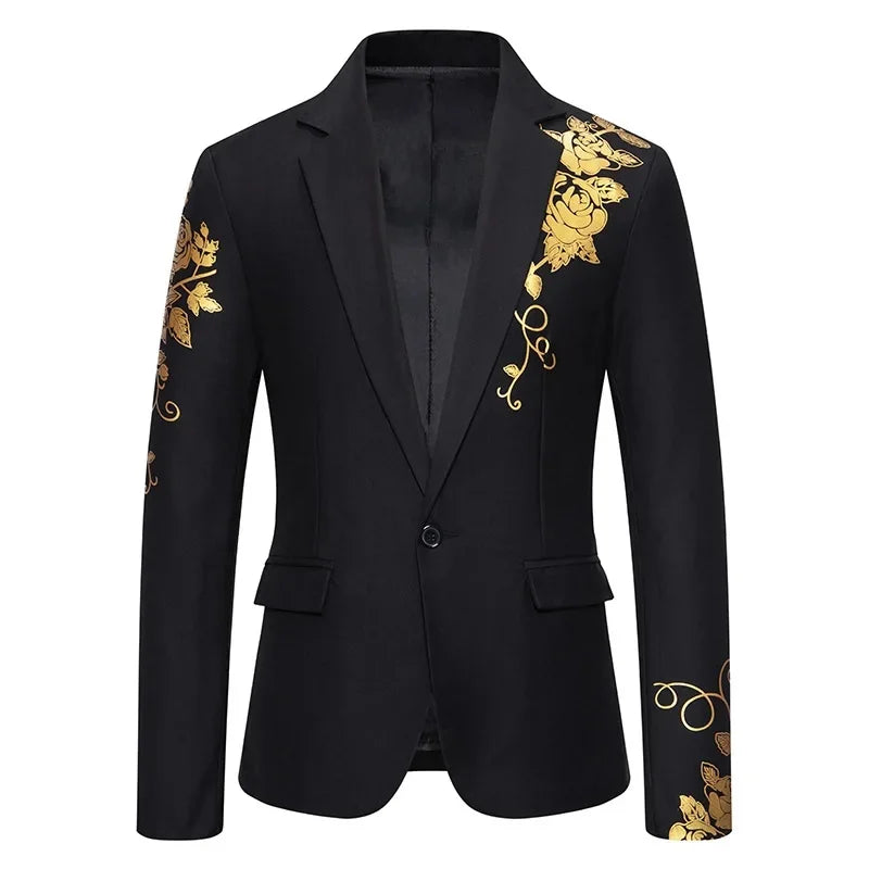 Luxury Gold Pattern Blazer