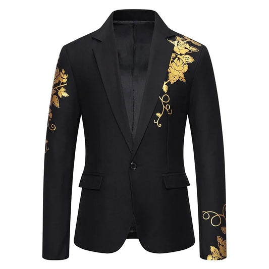 Luxury Gold Pattern Blazer