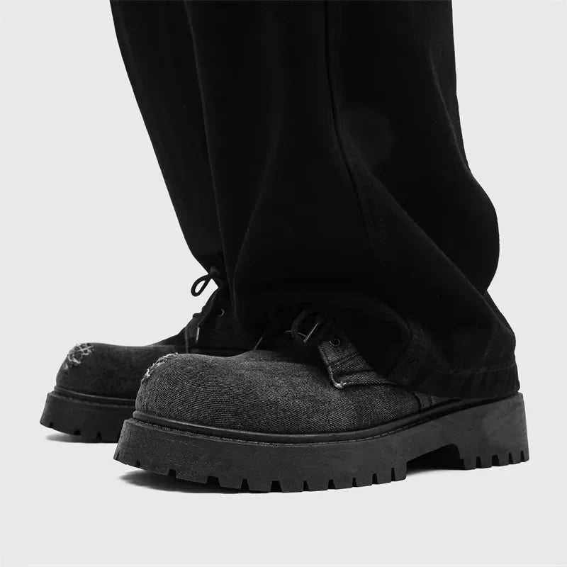 Vintage Denim Derby shoes