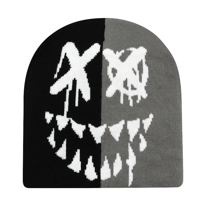 Y2K Skull Knit Beanie