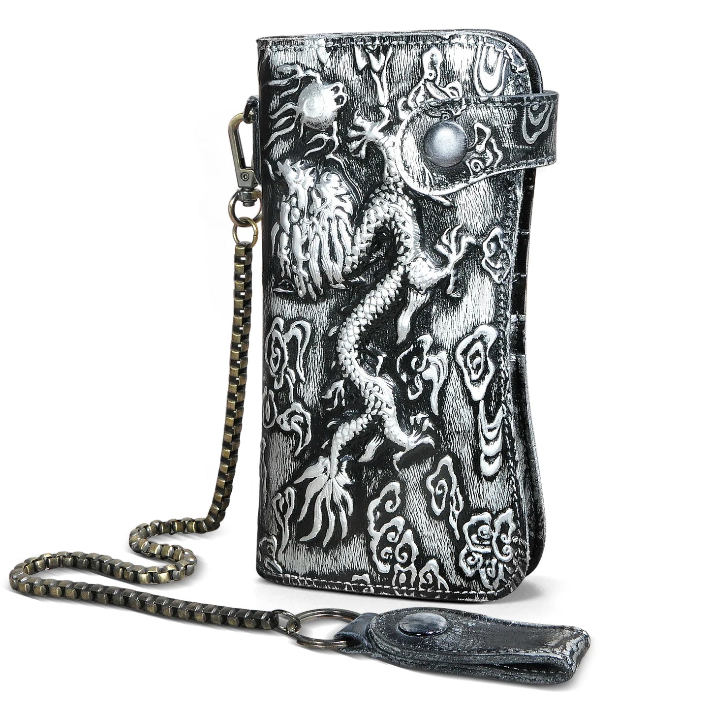 Luxury Dragon Embossed Leather Walle