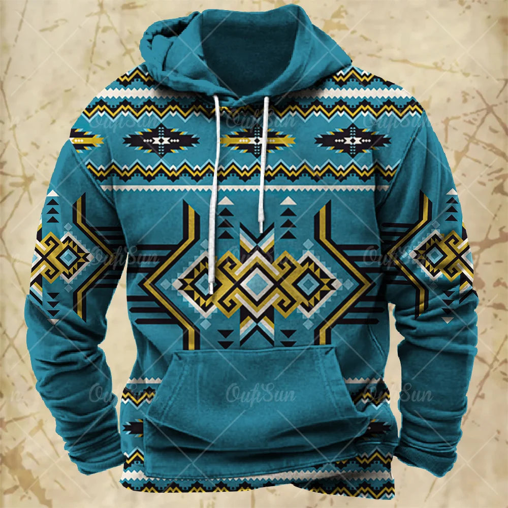Vintage Ethnic Hoodie – Oversized Street Style