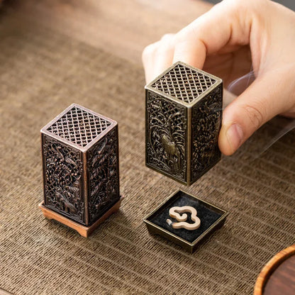 Plum Blossom Incense Holder — Vertical Alloy Burner