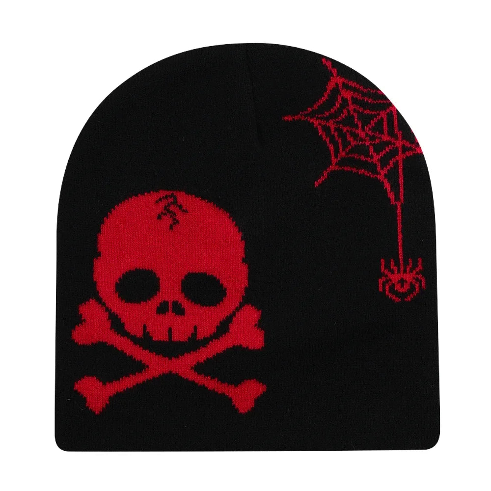 Y2K Skull Knit Beanie