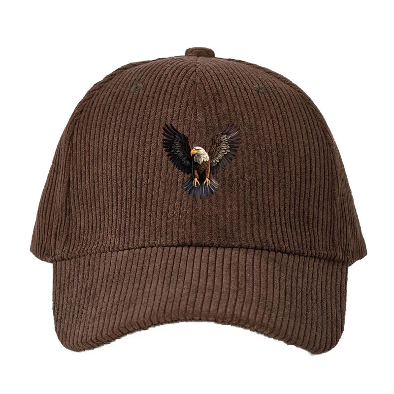 Vintage Corduroy Eagle Hat