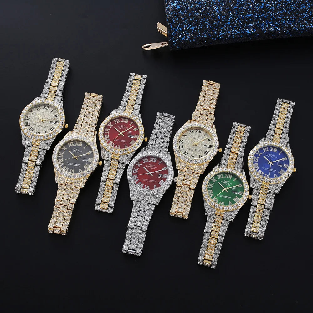Hip Hop Iced Out Rhinestone Watch
