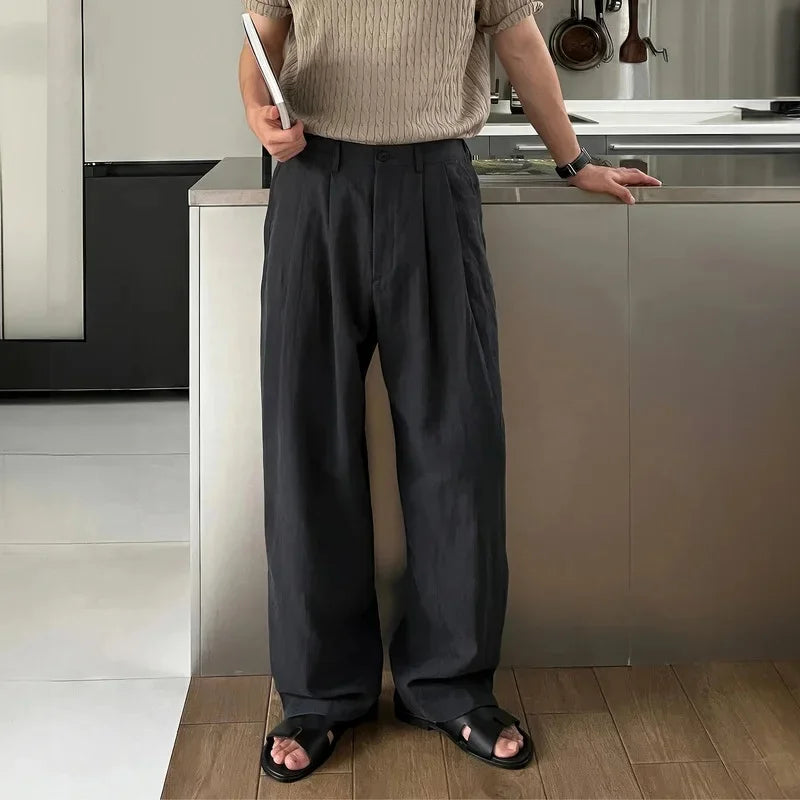 Korean Salt System Straight Pants