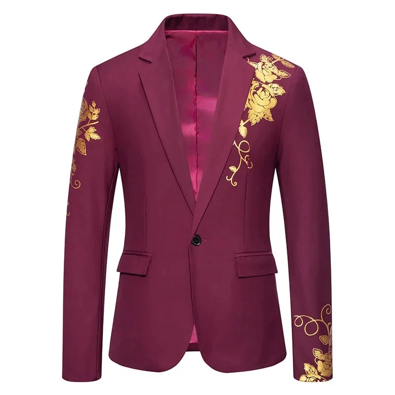 Luxury Gold Pattern Blazer