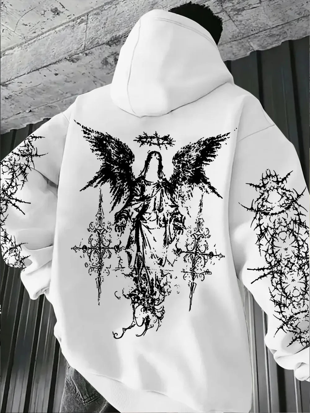 Gothic Angel Hoodie – Soft Streetwear Winter Style