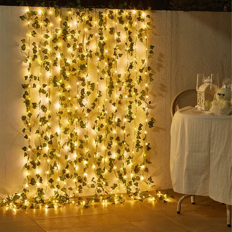 Aura Vine Fairy Lights — Battery Leaf Garland
