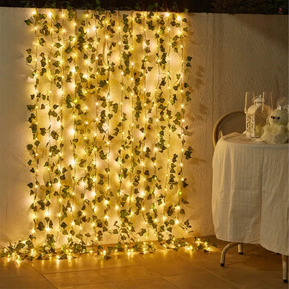Aura Vine Fairy Lights — Battery Leaf Garland