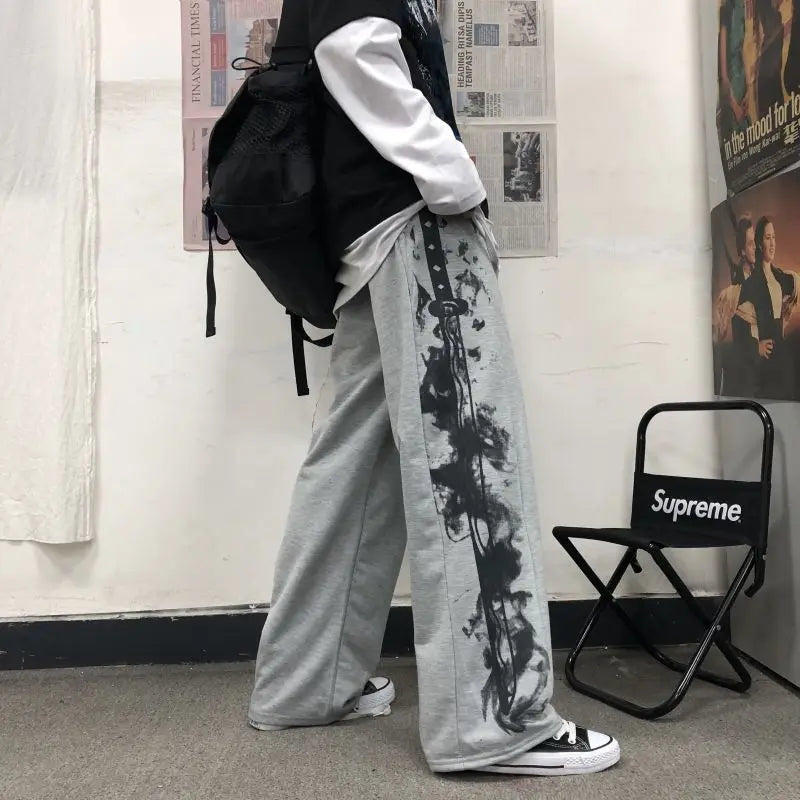 Y2K Graphic Sweatpants – Oversized Japanese Streetwear