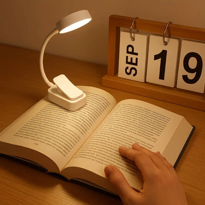 Aura Clip-On Reading Light — 3 Colour Modes, USB Rechargeable