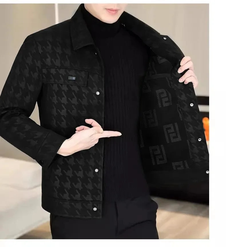 Korean Style Lapel Leather Coat