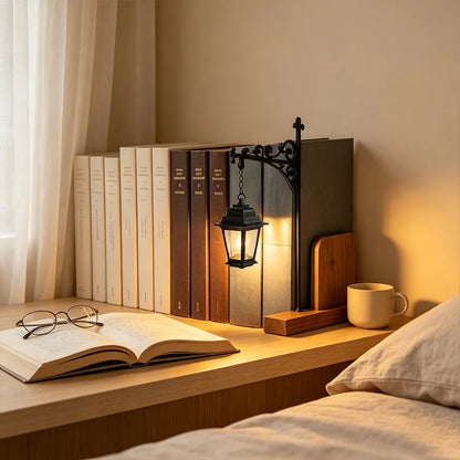 Library Lantern — Mini Bookshelf Lamp