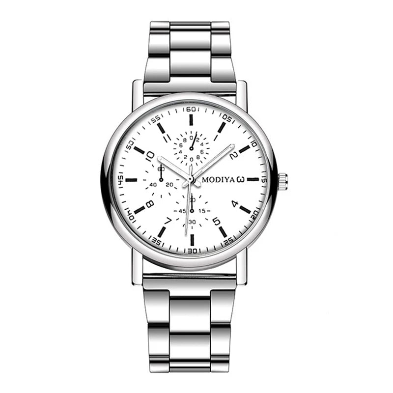 Casual Round Dial Quartz Watch