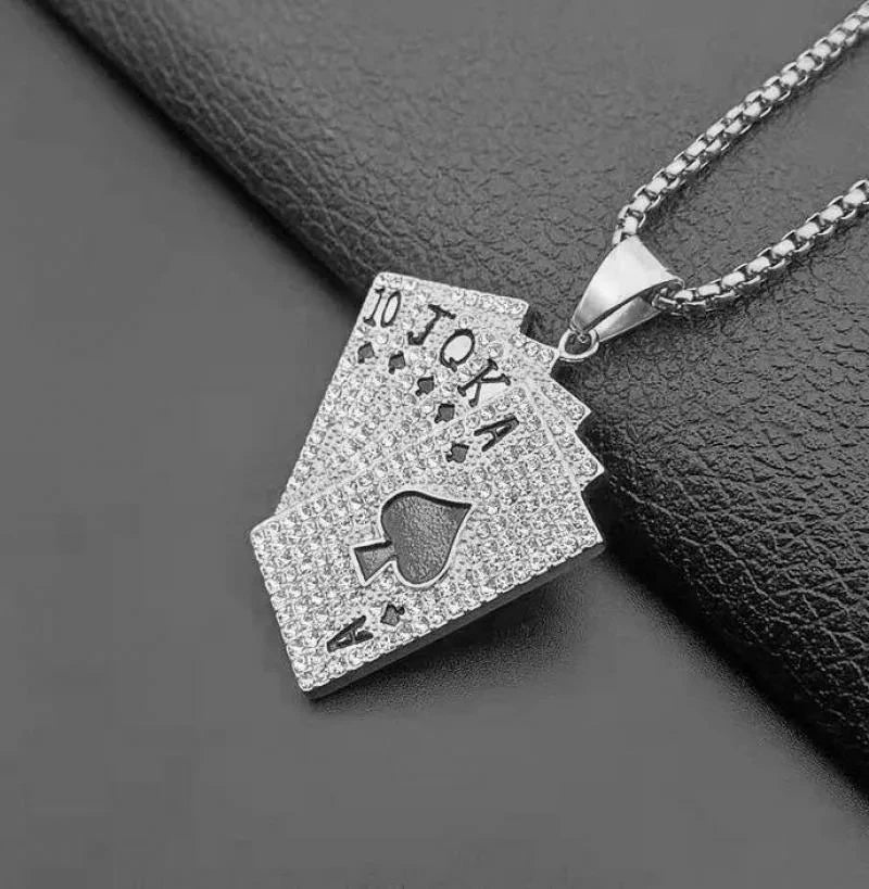 Luck & Power Spades Card Necklace