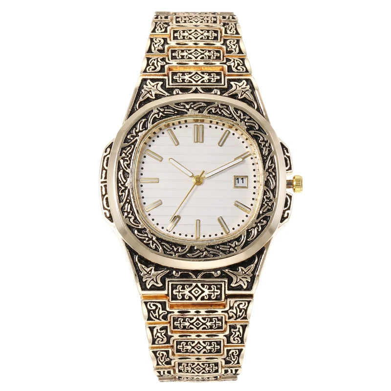 Vintage Carved Quartz Watch