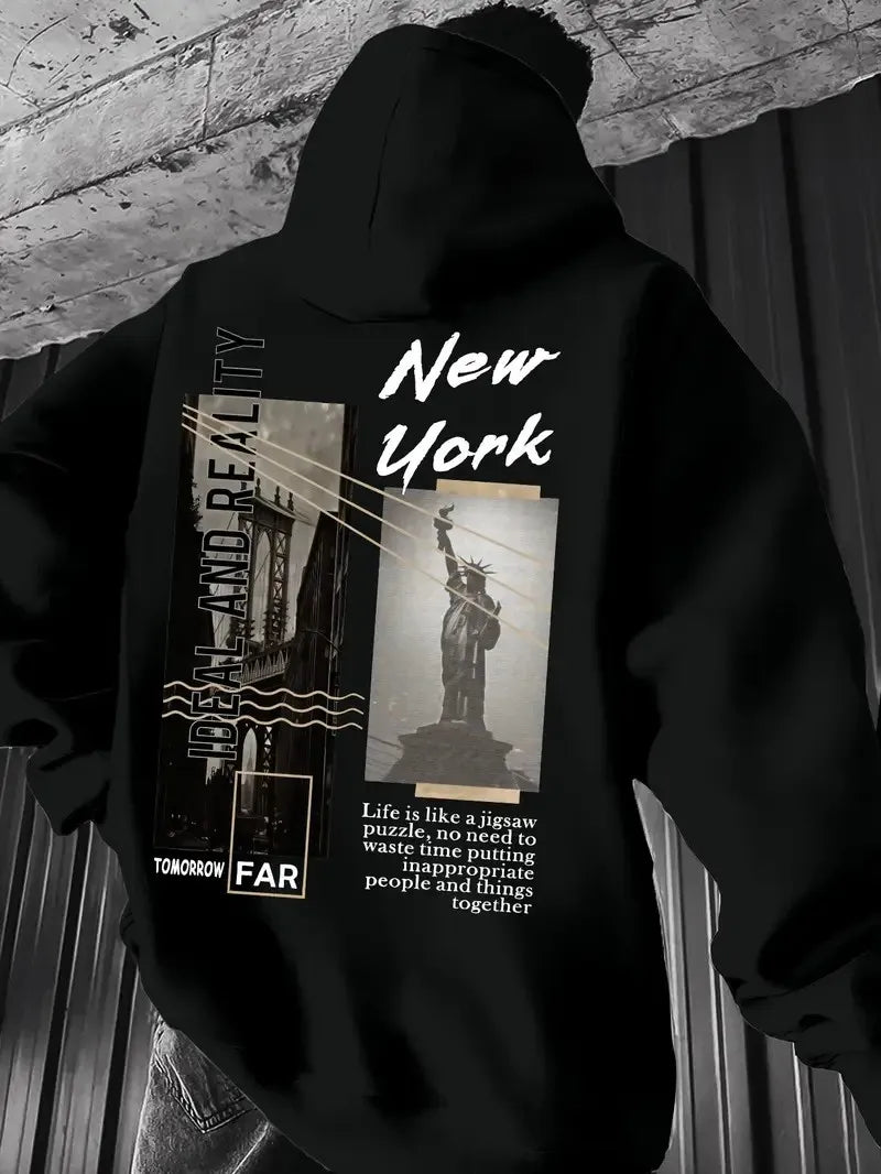 3D Liberty Print Hoodie – 2025 Casual Street Style