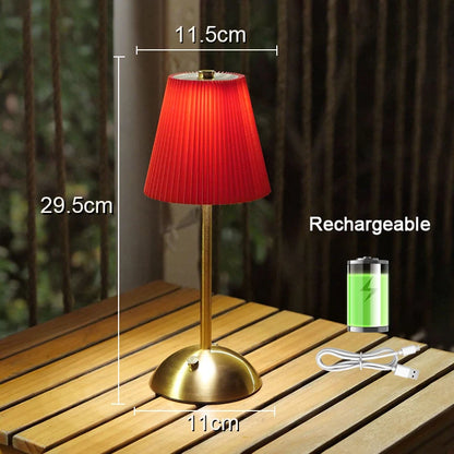 Pleated Cordless Table Lamp by THE RETRO AURA, photo 5