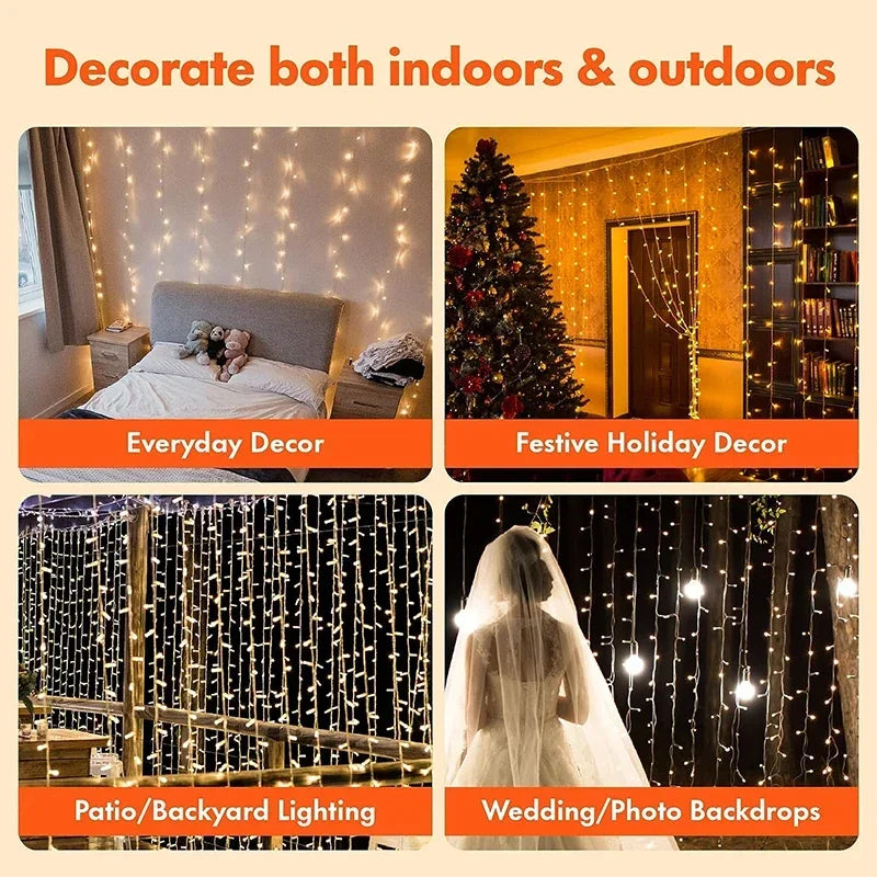 Aura Curtain Lights — USB Fairy-Light Curtain