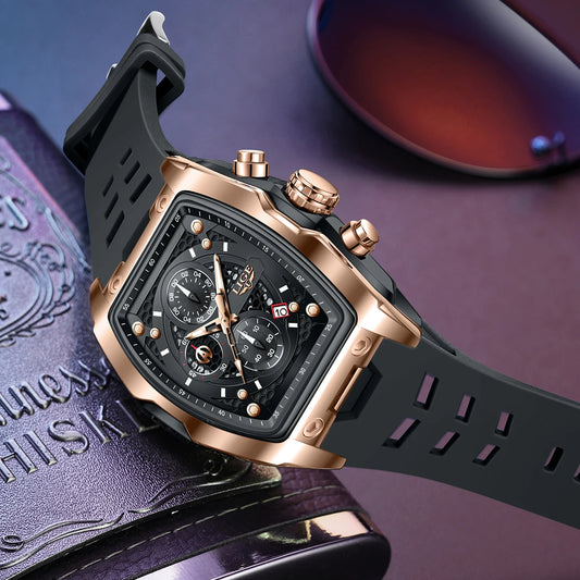 Luminous Chronograph Silicone Strap Wristwatch