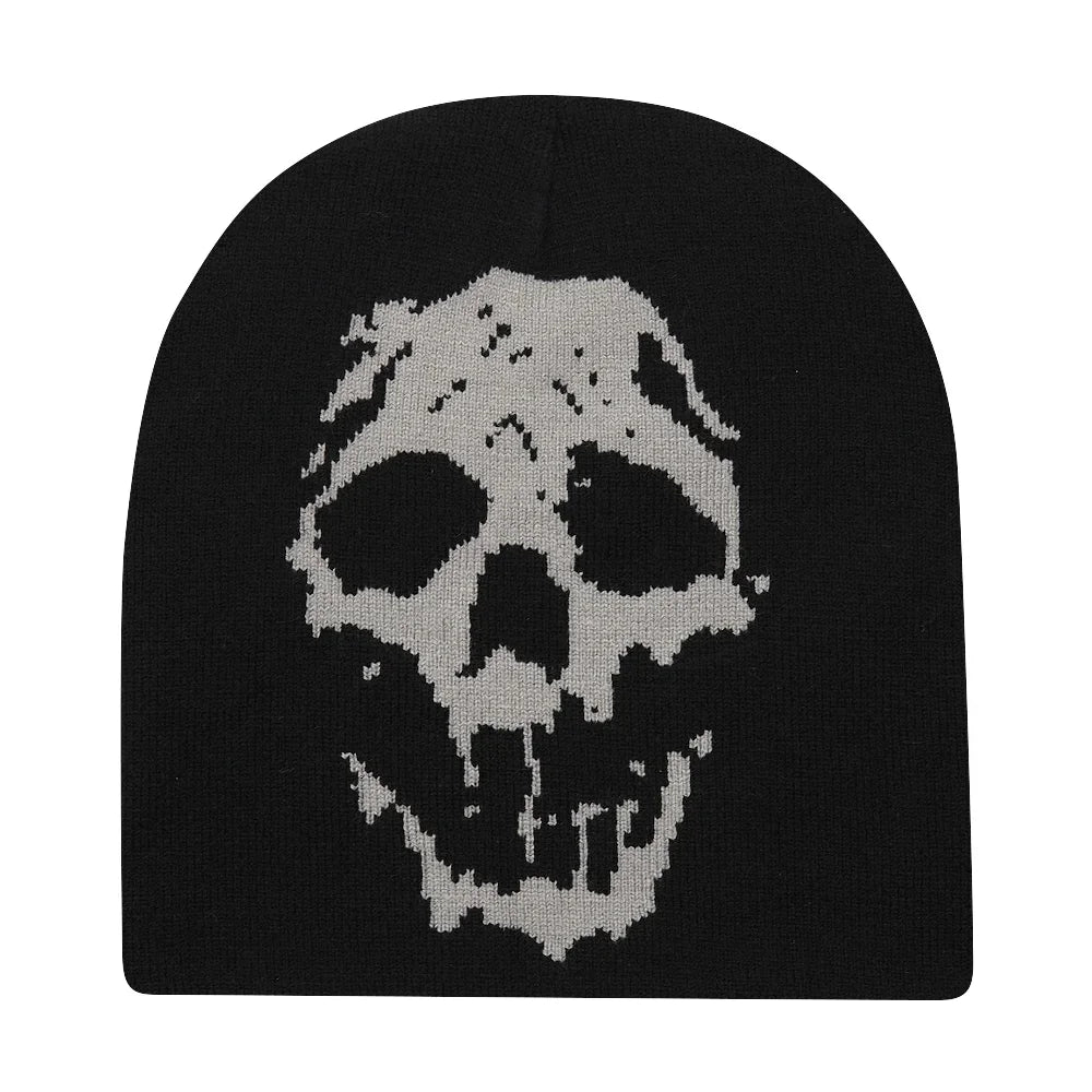 Y2K Skull Knit Beanie