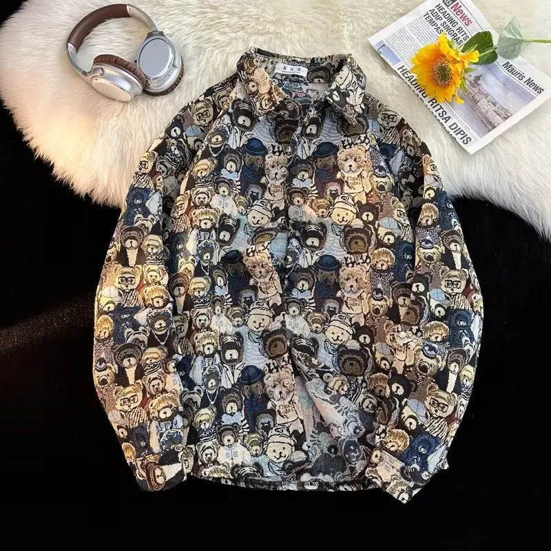 Retro Art Print Overshirt