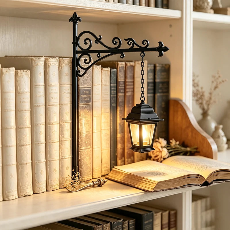 Library Lantern — Mini Bookshelf Lamp