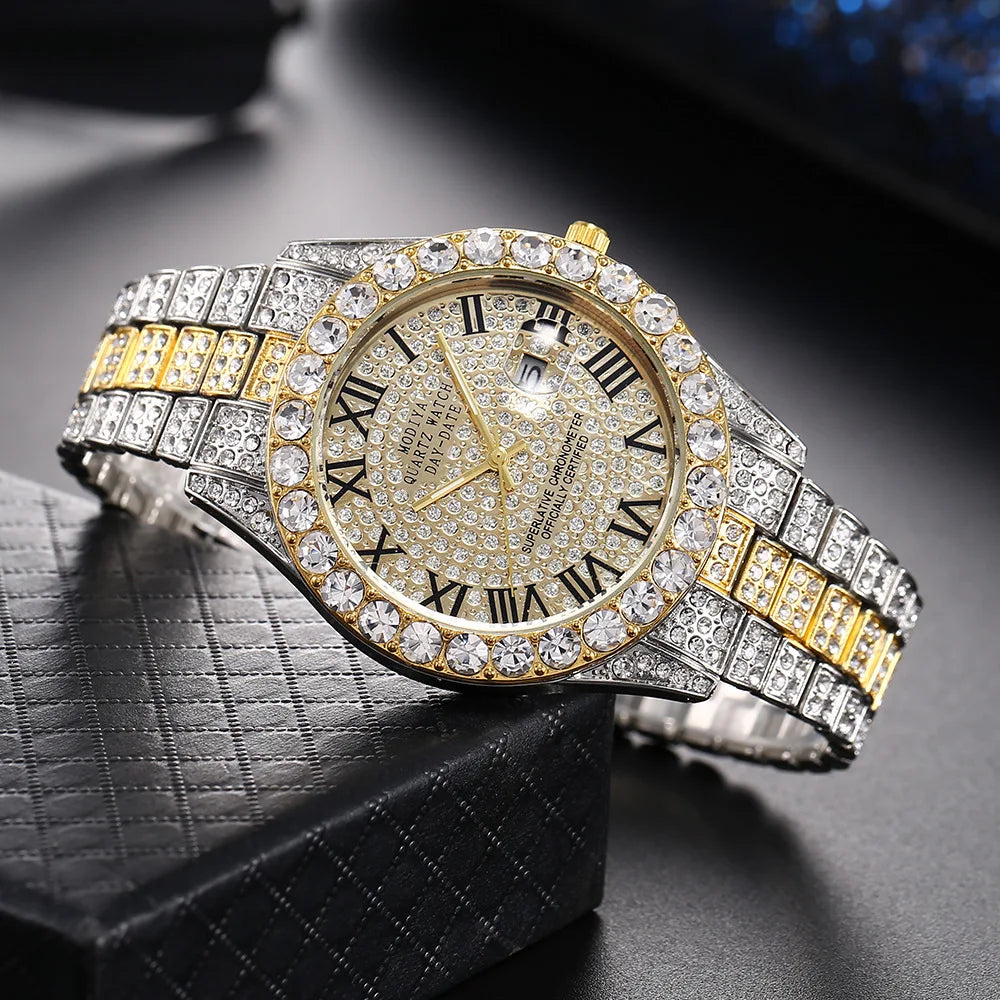 Hip Hop Iced Out Rhinestone Watch