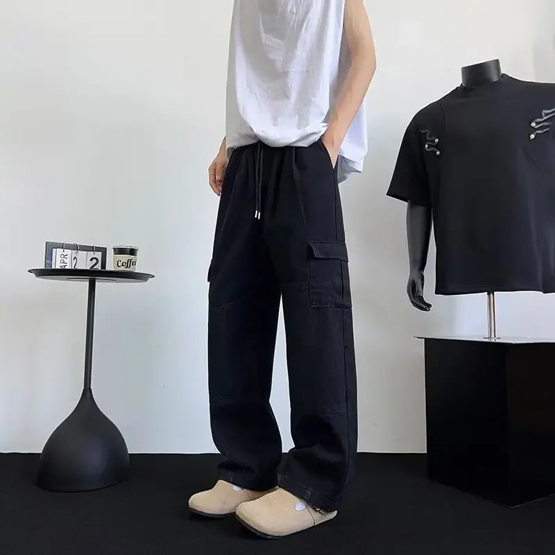 3D Pocket Jeans – Japanese Washed Straight-Leg Style