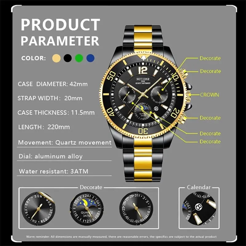 Luxury Business Luminous Masculine watch