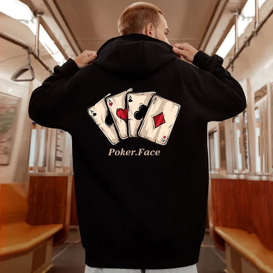 Print Hoodie – Fleece-Lined Winter Streetwear