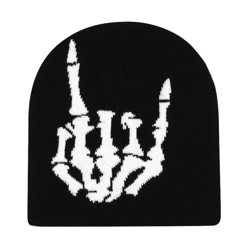 Y2K Skull Knit Beanie