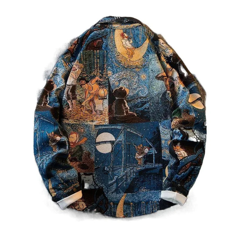 Retro Art Print Overshirt