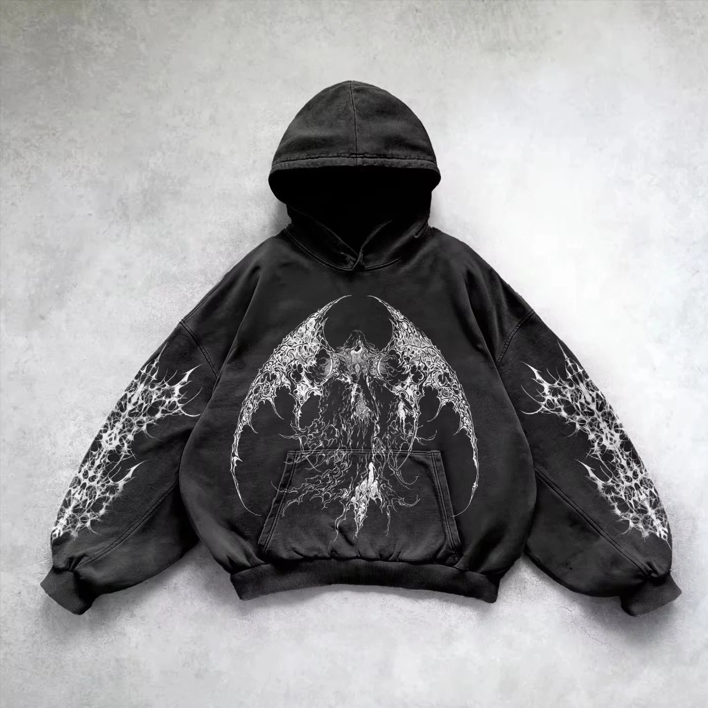 Gothic Graphic Hoodie – Y2K Grunge Streetwear