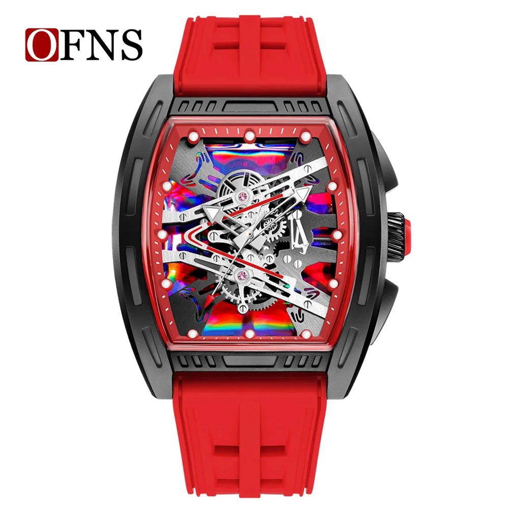 Tonneau Colorful Dial Quartz Watch