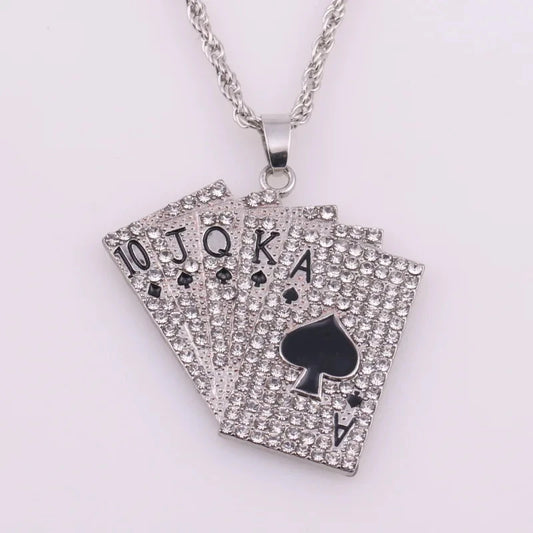 Luck & Power Spades Card Necklace