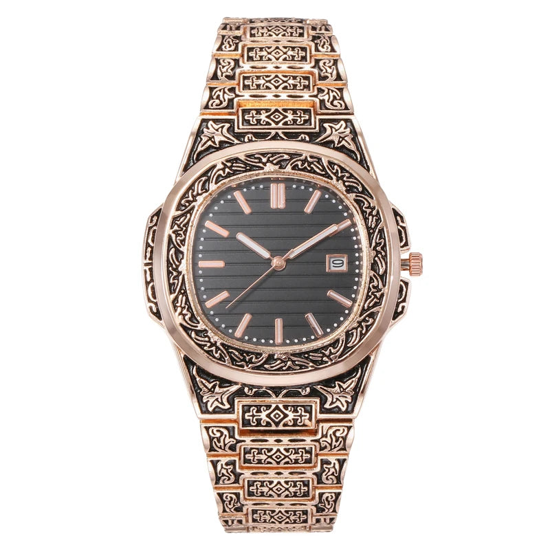 Vintage Carved Quartz Watch