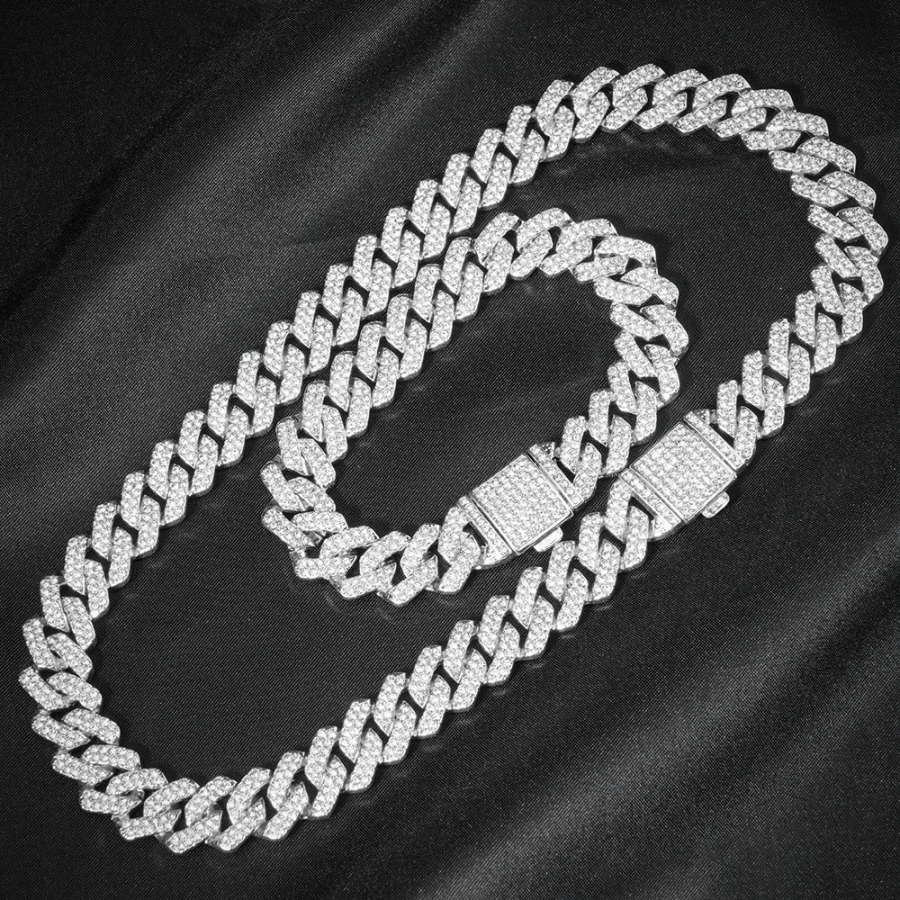 3-Piece Iced Out Cuban Chain Jewelry Set