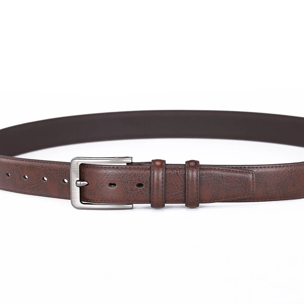 pin buckle leather belt