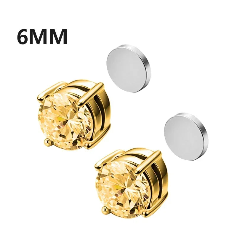 Magnetic Crystal Stud Earrings – Non-Piercing